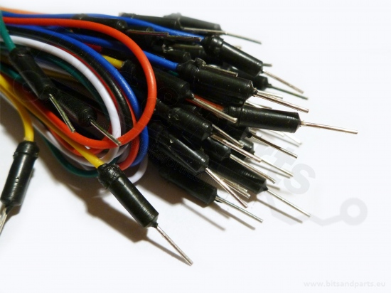 Breadboard jumper kabeltjes male/male 65x